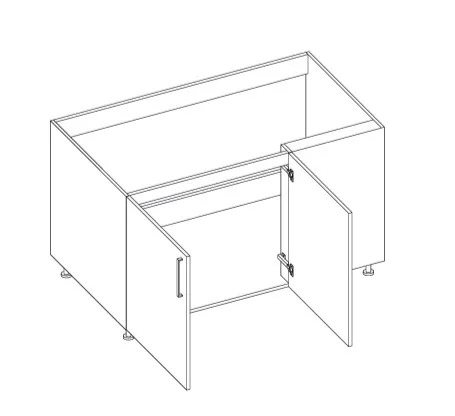 Base Corner Unit — 2 Doors