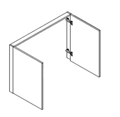 Cabinet Door & Frame — 2 Doors