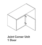 Wardrobe Joint Corner Unit — 600 mm